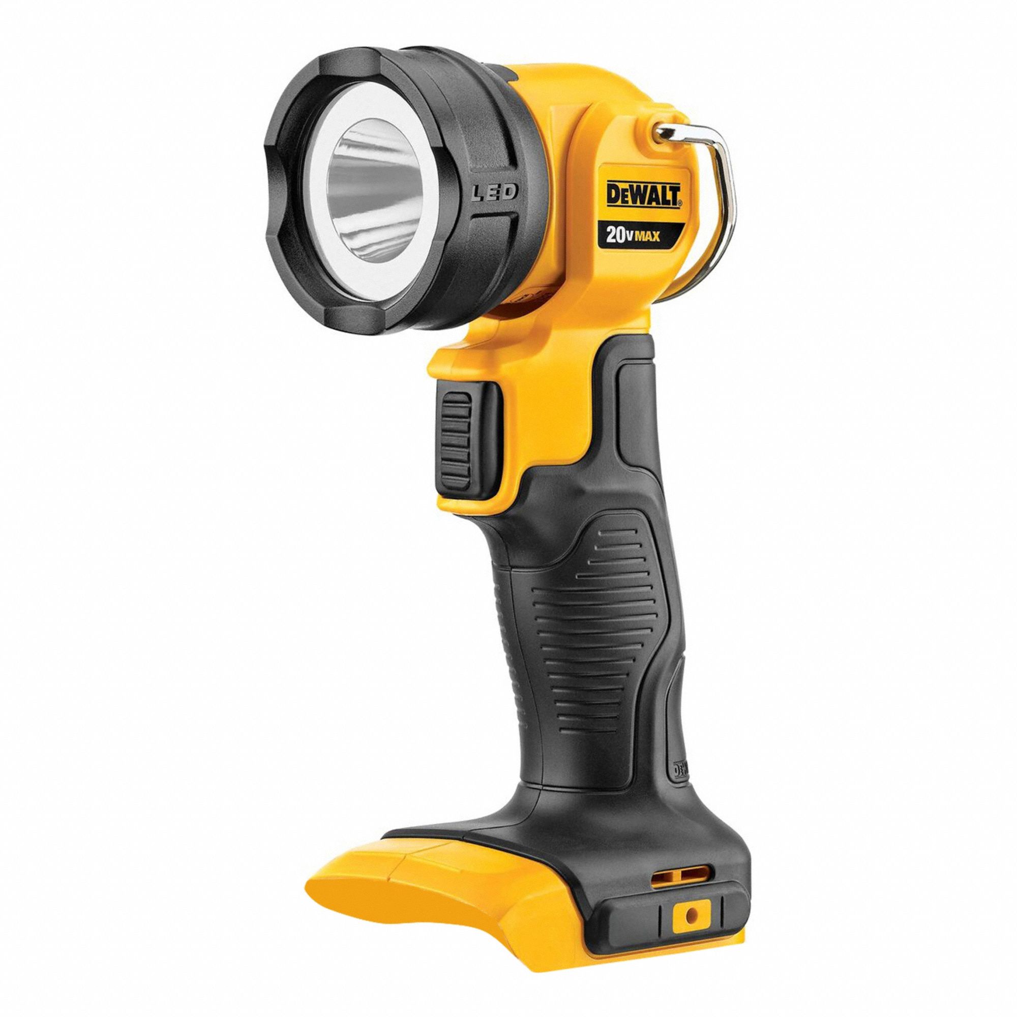 Flashlight: 20V MAX*, Flashlight, 110 lm Max., Mode, Hang Hook/Integral Hook, 20V DC