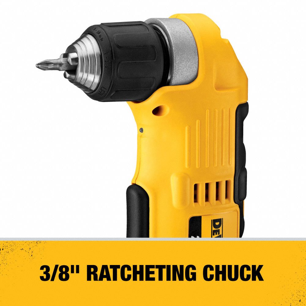DEWALT Drill 20V MAX*, 3/8 in Chuck Size, 2,000 RPM Max. Speed, 360 in
