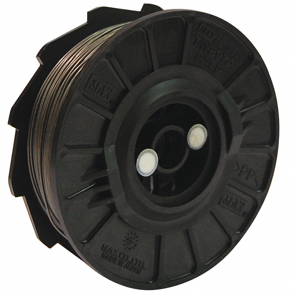 Rebar Tie Wire: 21 ga, 312 ft Coil Lg, Steel, 3 Wraps Per Tie, Globally Sourced, 50 PK