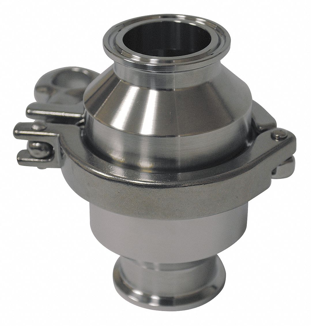 Spring Check Valve,3In,Clamp,SS,145psi