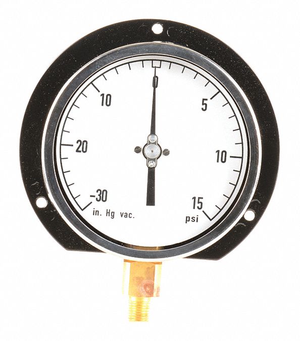 GRAINGER APPROVED GRAINGER APPROVED Compound Gauge 30 to 0 to 15 in Hg