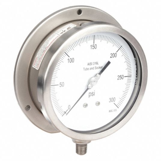 Panel mount shop pressure gauge