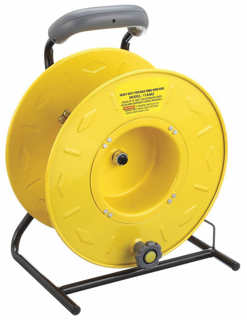 Cord Storage Reel Yellow Steel
