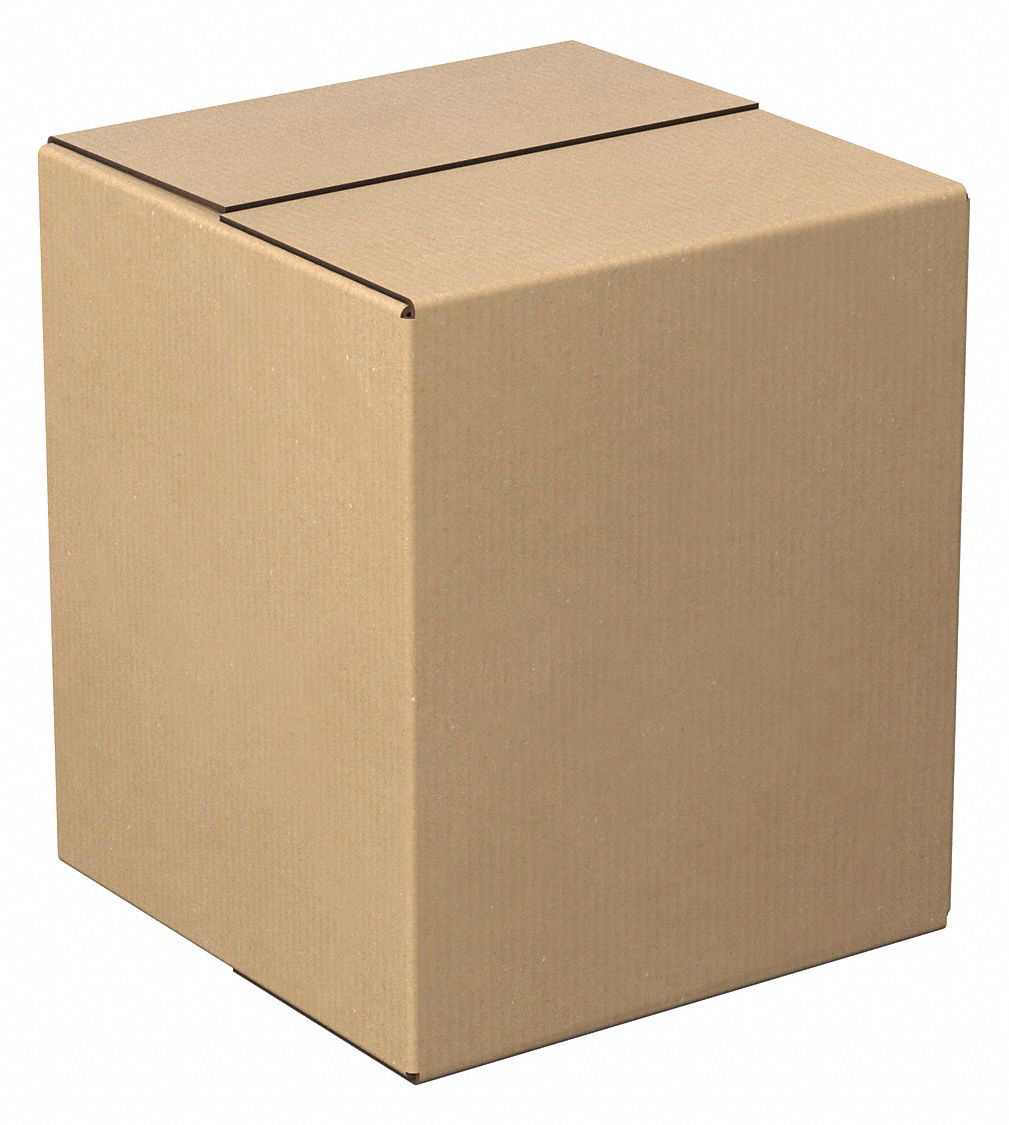 SHIPPING BOX, 12 IN INSIDE L, 12 IN INSIDE W, 14 IN INSIDE H, 32 ECT, SINGLE WALL