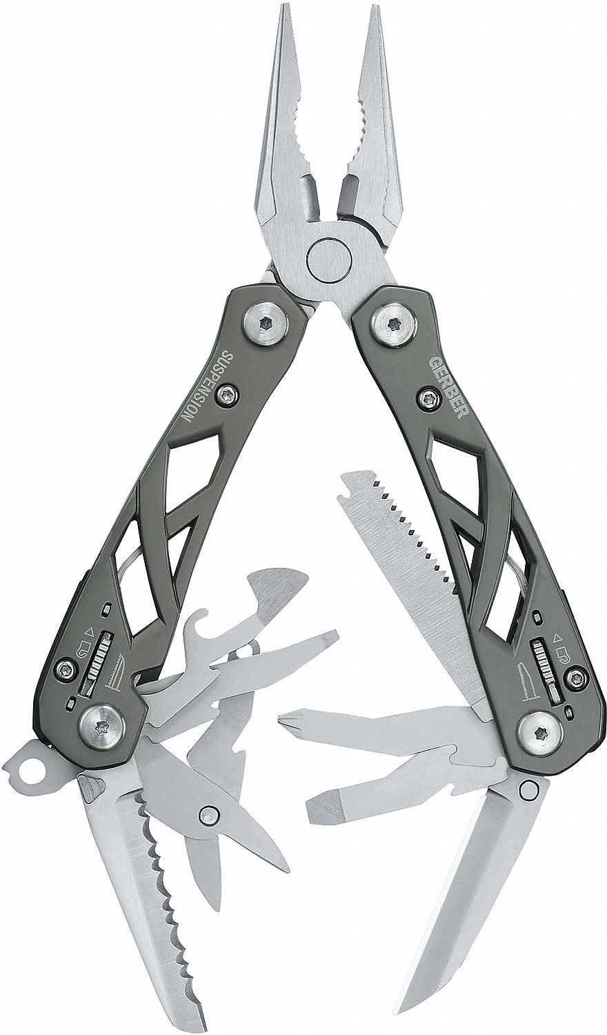 MULTI-TOOL, GREY STAINLESS STEEL HANDLE, 9 OZ WEIGHT