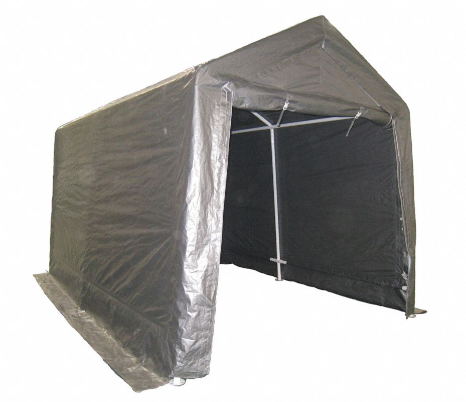 GRAINGER APPROVED Cobertizo de Almacenamiento Gris, Longitud 12 pies