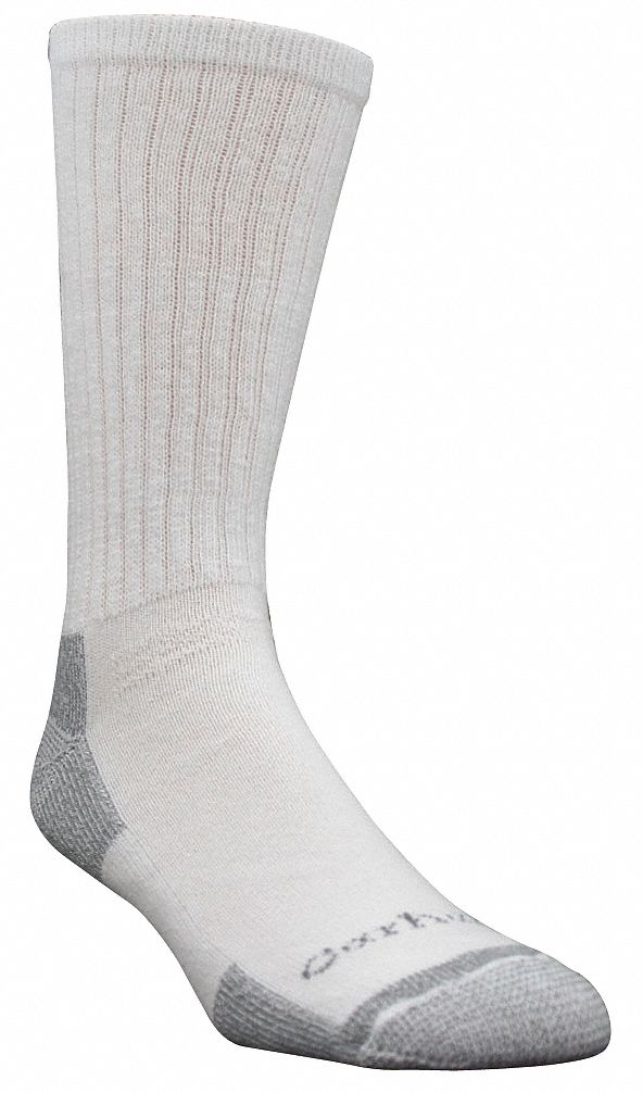 CARHARTT Men's Crew Work Socks, White, 3 PK - 11C587|A62-3 WHT-MED ...