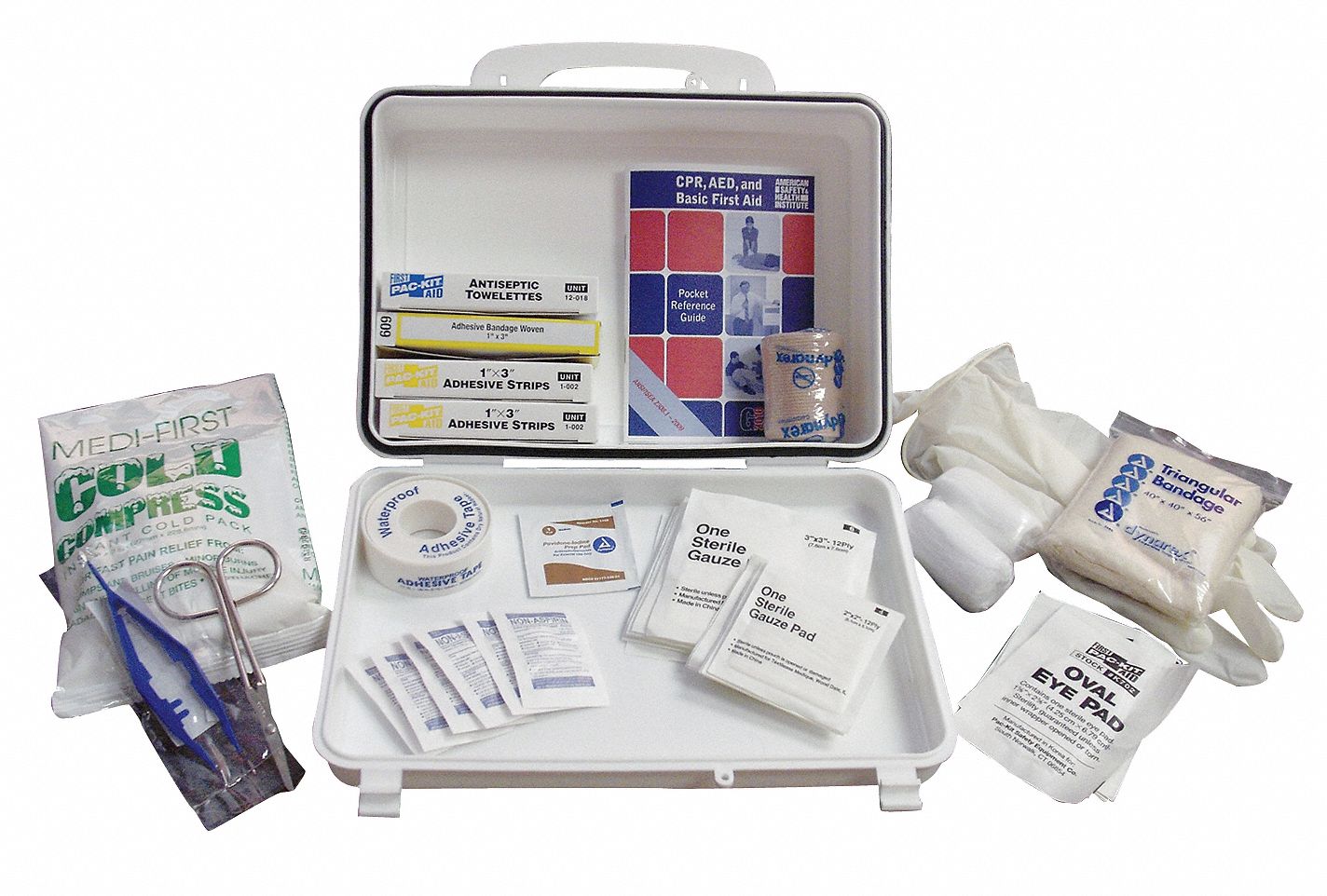 First Aid Kit, Kit, Plastic, General Purpose, 10 People Served per Kit