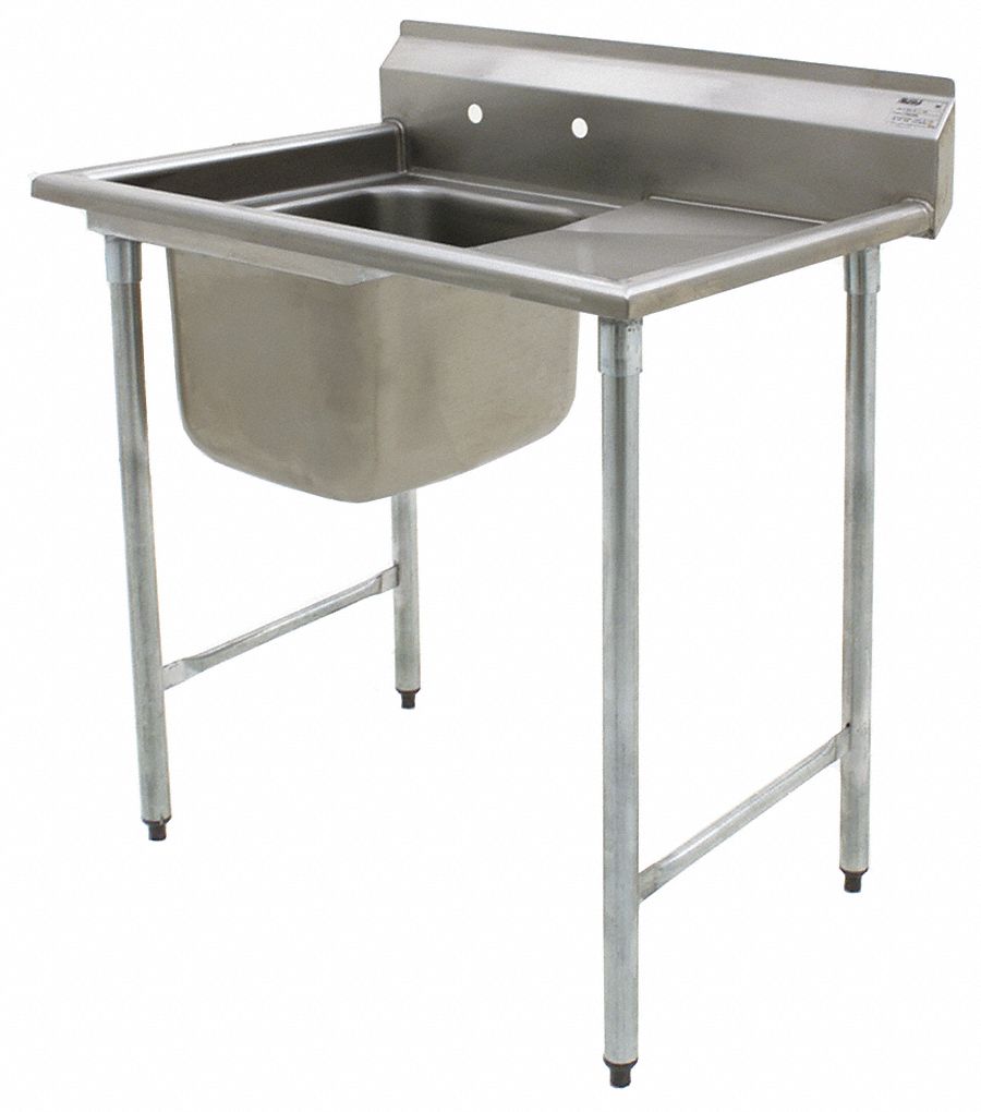 Stainless Steel Scullery Sink Without Faucet 14 Gauge Floor Mounting Type