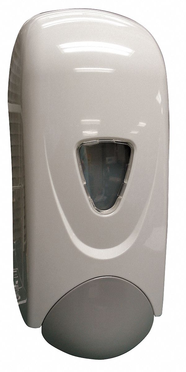 SOAP DISPENSER, MANUAL, 34 OZ REFILL SIZE, GREY/WHITE, SMOOTH, TOUGH GUY