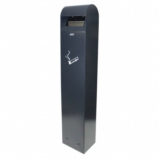 TOUGH GUY Cigarette Receptacle 3/4 gal Capacity, 39 1/2 in Ht, 10 1/4