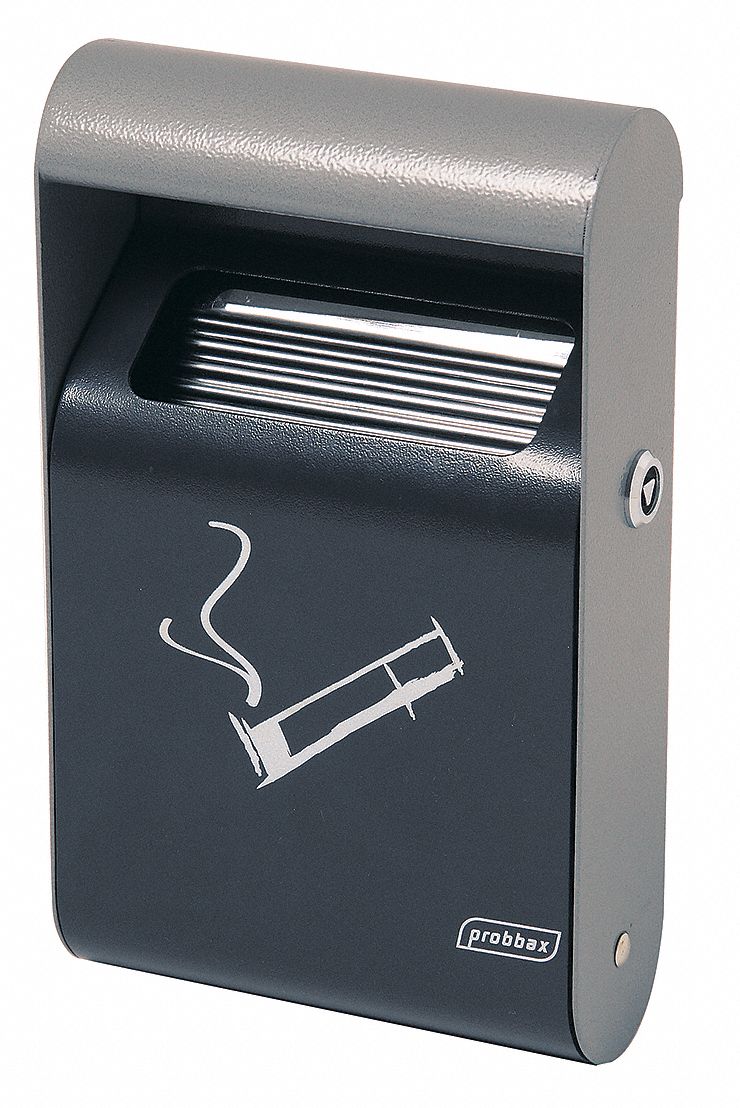 TOUGH GUY 1/4 gal Cigarette Receptacle, 10 in Height, 6 in Base Dia