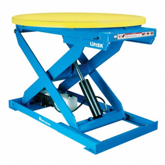 BISHAMON, Electric, 2,000 lb Load Capacity, Scissor Lift Table 11C846