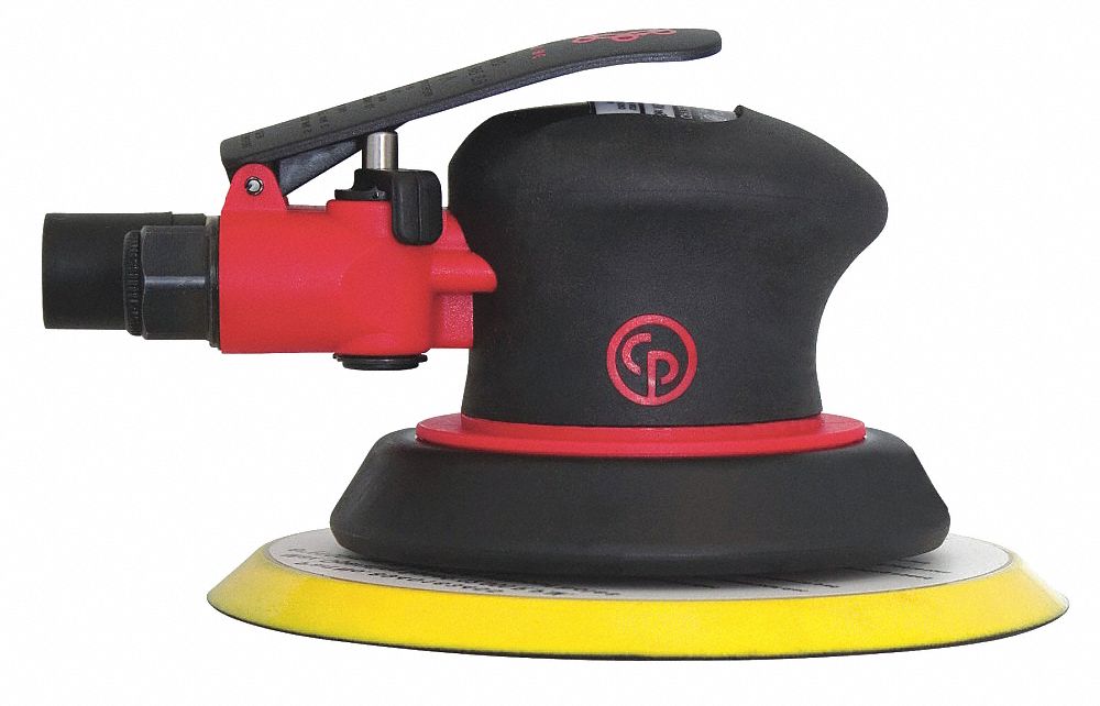 CHICAGO PNEUMATIC Air Random Orbital Sander 6 in Pad Size, PSA, 3/16 in Orbit Dia., NonVacuum