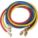 HOSE SET, CHARGING, 6 FT L, 30 ° , BLUE/RED/YELLOW, 3 HOSES, SHUT-OFF VALVE, RUBBER