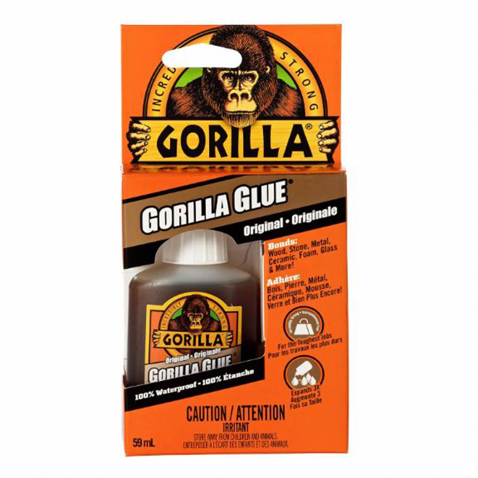 GORILLA GLUE, WEATHERPROOF, INDOOR/OUTDOOR, DARK BROWN, 4 OZ