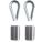 WIRE ROPE STOP SLEEVE AND THIMBLE KIT, 1/16 IN COMPATIBLE ROPE DIA, COPPER/GALVANIZED STEEL