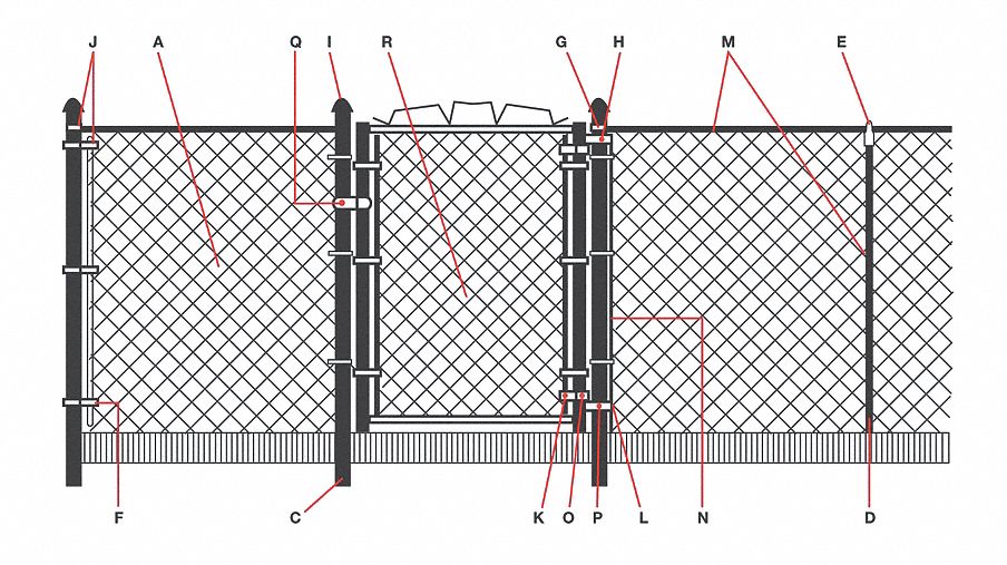 CHN LINK WALK GATE, HEIGHT 48 IN