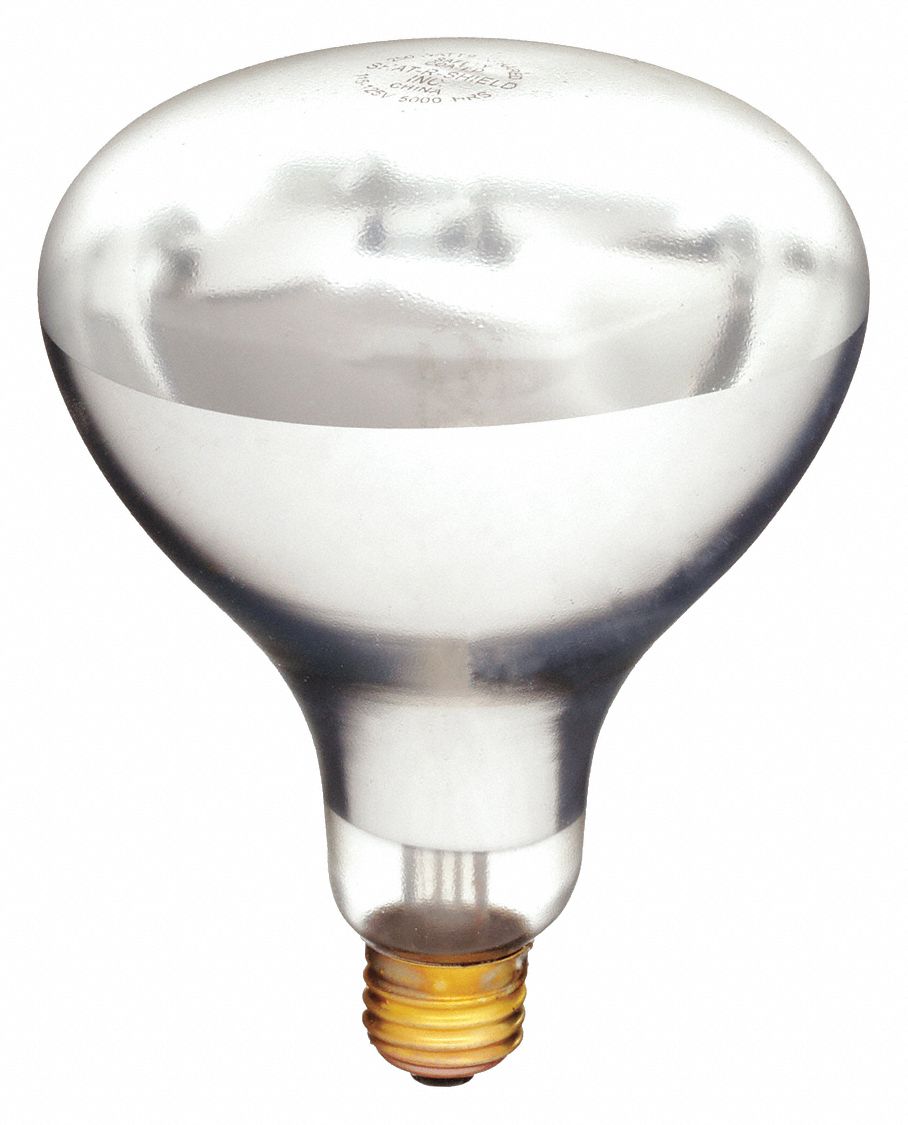 INCANDESCENT BULB, BR40, MEDIUM SCREW (E26), 125 W, 2700K, CLEAR, SHATTER RESISTANT