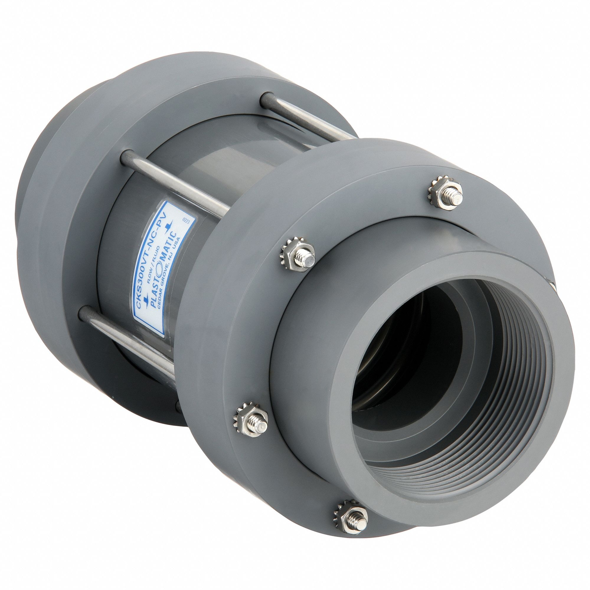 PLASTOMATIC, Poppet, Inline Valve Body, Check Valve 11D194CKS300VT