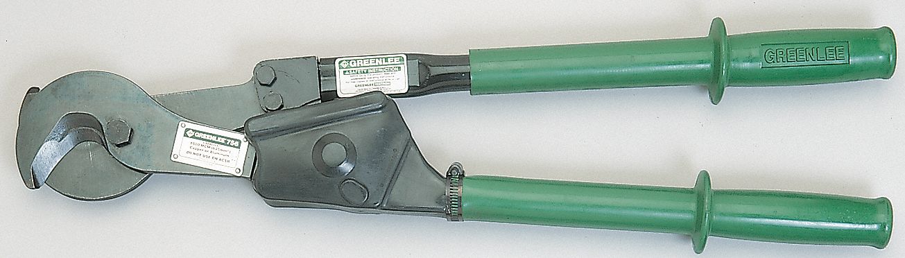 CABLE RATCHET CUTTER, RIGHT HAND, CAPACITY CU/AL 1000 - 1500 KCMIL, 27.5 IN