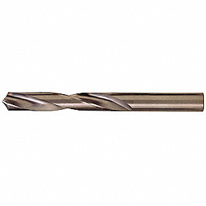 DRS STUB LENGTH DRILL BIT, BRIGHT, 3/16IN, CARBIDE, 1.75IN STRAIGHT SHANK, 2.5IN L