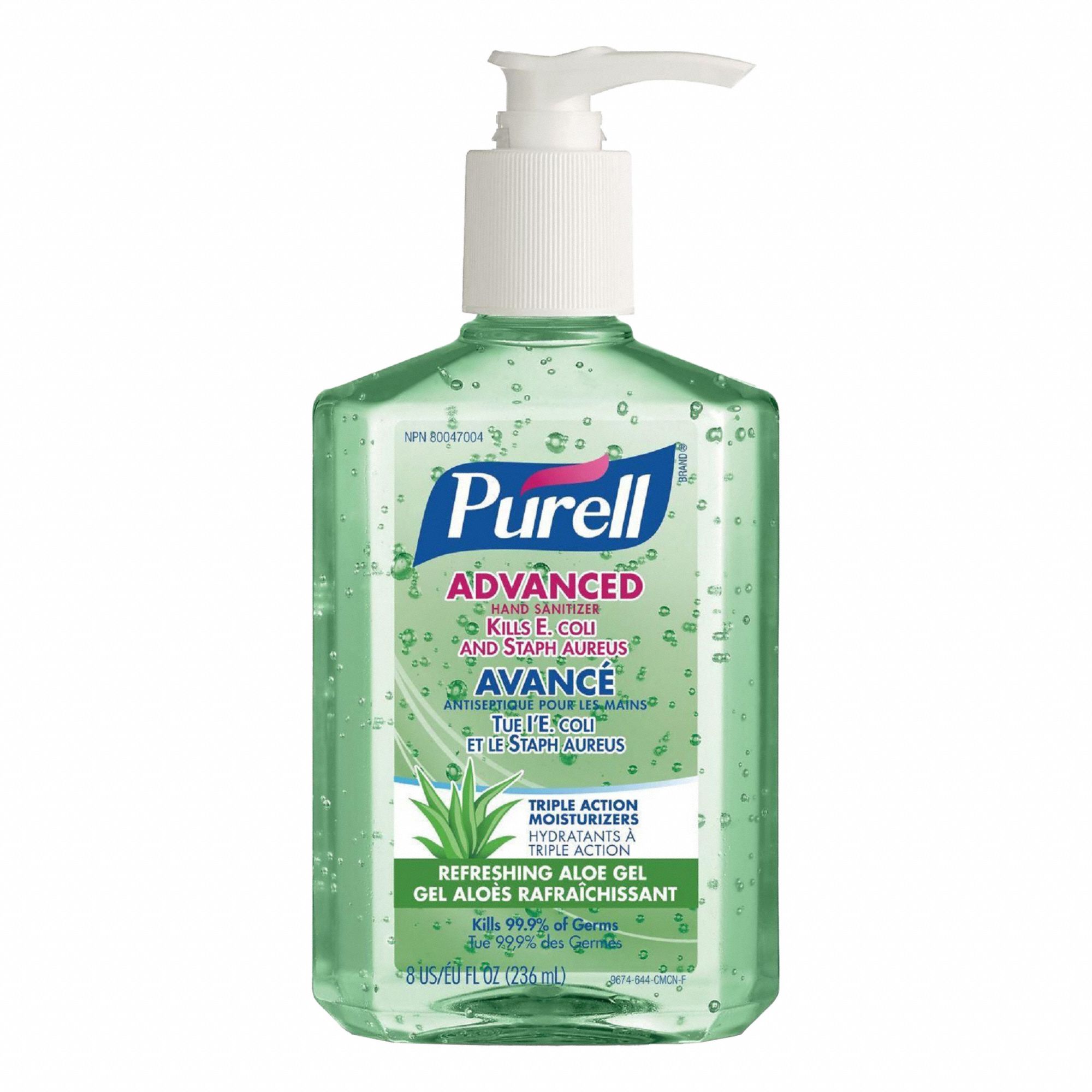 HAND SANITIZER, CLEAR GREEN, 236 ML, PUMP BOTTLE, FLORAL FRAGRANCE, ANTIMICROBIAL