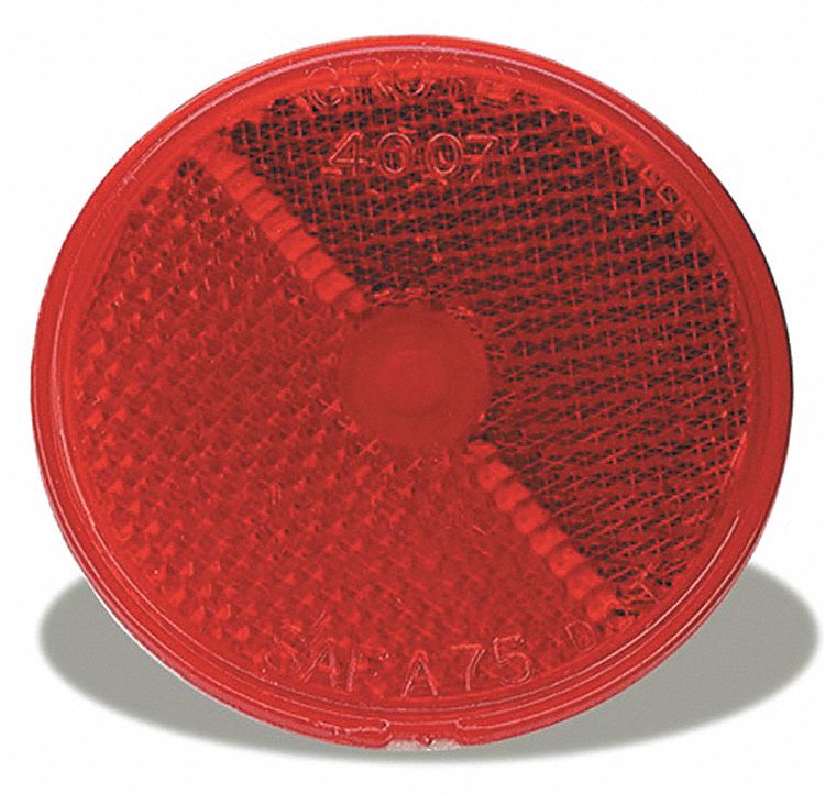 REFLECTOR STICK ON 2-1/2IN RED