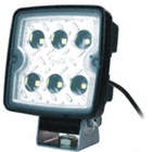 LED CUBE WORK LAMP, WIDE FLOOD, 10 TO 30 V, BLACK/CLEAR, PC/AL/STAINLESS STEEL