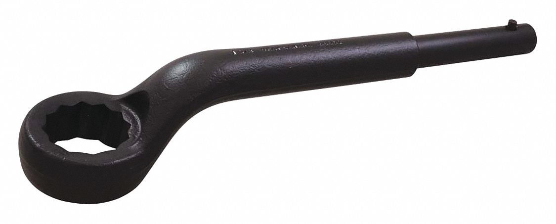 STRIKE-FREE LEVERAGE WRENCH, 45 °  OFFSET, 12 PT, 2 1/16 IN, FORGED STEEL/BLACK OXIDE