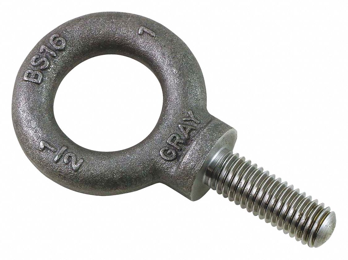 BOUL À ŒIL À EMBASE,CHARGE DE 2600 LB,3 31/32 PO L,TIGE 1 1/2 PO L,FLTG 1/2 PO-13,AC AU CARB