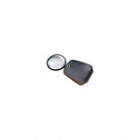 MAGNIFIER, 2.5X POWER, OPTICAL QUALITY, CLEAR, 1 1/2 IN, 4 IN FOCAL, GLASS, PLASTIC, FAUX LEATHER