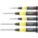 SCREWDRIVER SET, 5 PIECE, PRECISION, COLOUR CODED RING, ROUND SHANK, ALLOY STEEL/PLASTIC