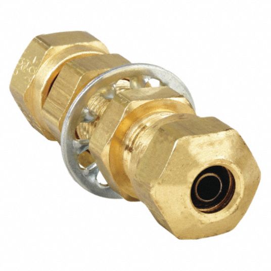 Compression Bulkhead Coupling Fitting 3/8