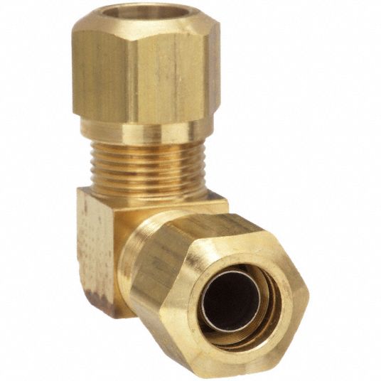 Brass, For 1/2 in x 1/2 in Tube OD, Union Elbow - 11G349