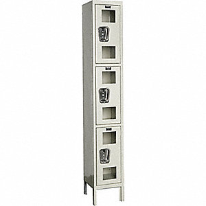 LOCKER SAFETY VIEW 3-TIER 1-WIDE AS