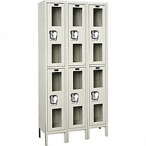 LOCKER SAFETY VIEW 2-TIER 3-WIDE AS
