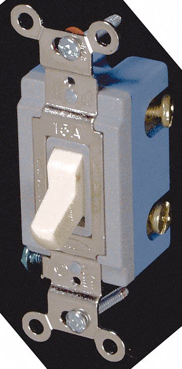 TOGGLE, 1 PIECE, BACK/SIDE WIRING, 347 V, 15 A, IVORY, SILVER, STAINLESS STEEL, CADMIUM OXIDE