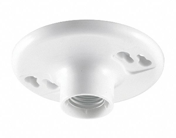 LAMP HOLDER,WHITE,SCREW MOUNT