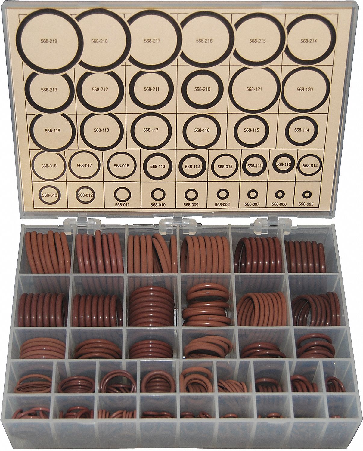 KIT JNTS TORS,VITON,75 DUROMÈTRE,36 TAILLES DIFFÉRENTES,FLUOROCRB,436 PC