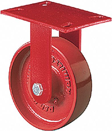 CASTER RIGID W/8IN METAL WHEEL