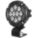 LED WORK LIGHT W AMBER WARNING, MEDIUM FLOOD, 9 TO 36 V, AL/PC