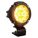 LED WORK LIGHT W AMBER WARNING, WIDE FLOOD, 9 TO 36 V, ALUMINUM/POLYCARBONATE