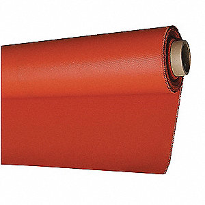 WELDING BLANKET ROLL, SILICONE-COATED FIBERGLASS, 3¼ FT W, 150 FT L, RED