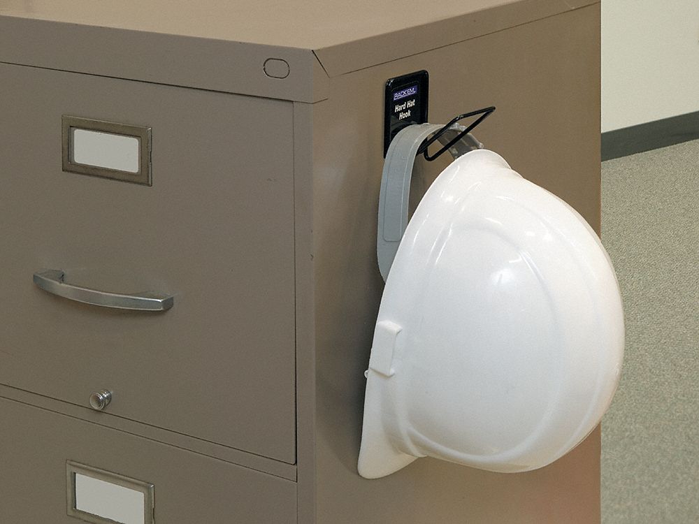 SUPPORT P/CASQUE DE SÉCURITÉ, 2½ X 2 X 2½ PO, ACIER RECOUVERT D'ÉPOXY, NR, MONTAGE MAGNÉTIQUE