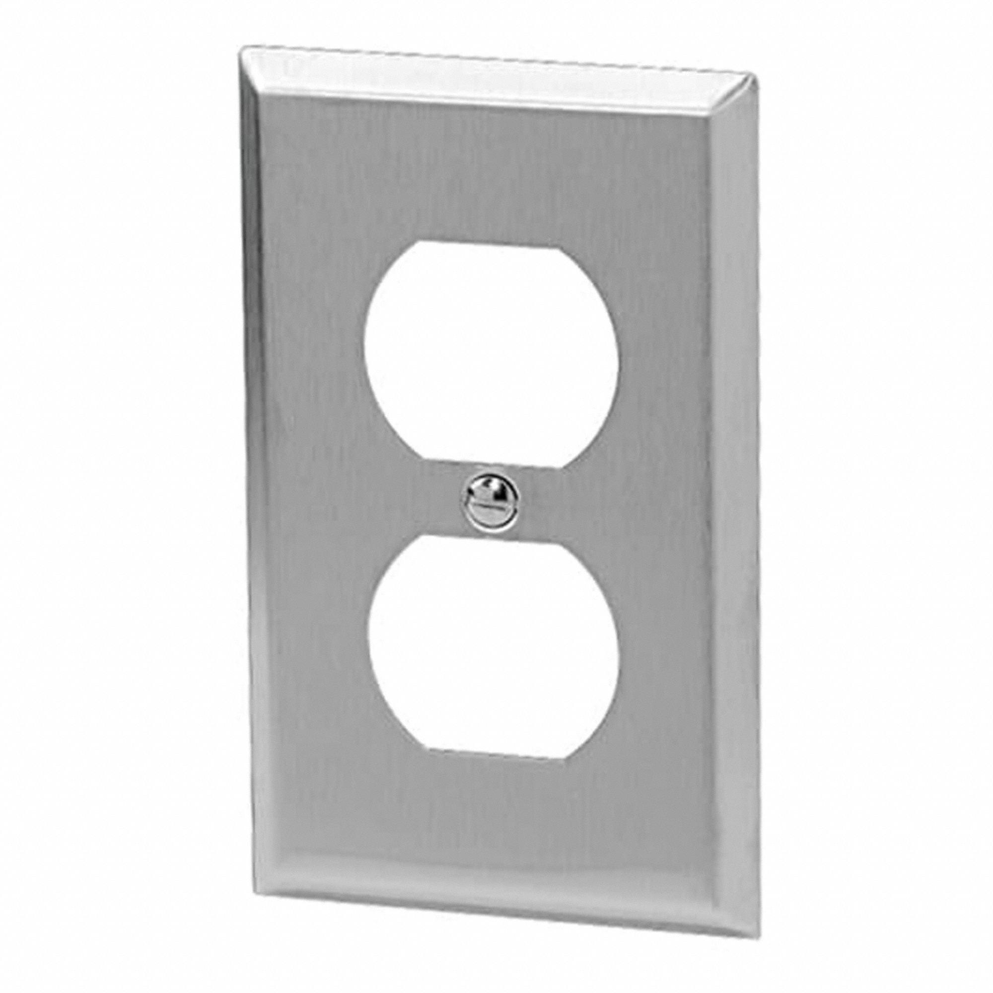 WALL PLATE, CORROSION RESISTANT/DUPLEX/TYPE 430/1 GANG, STAINLESS STEEL