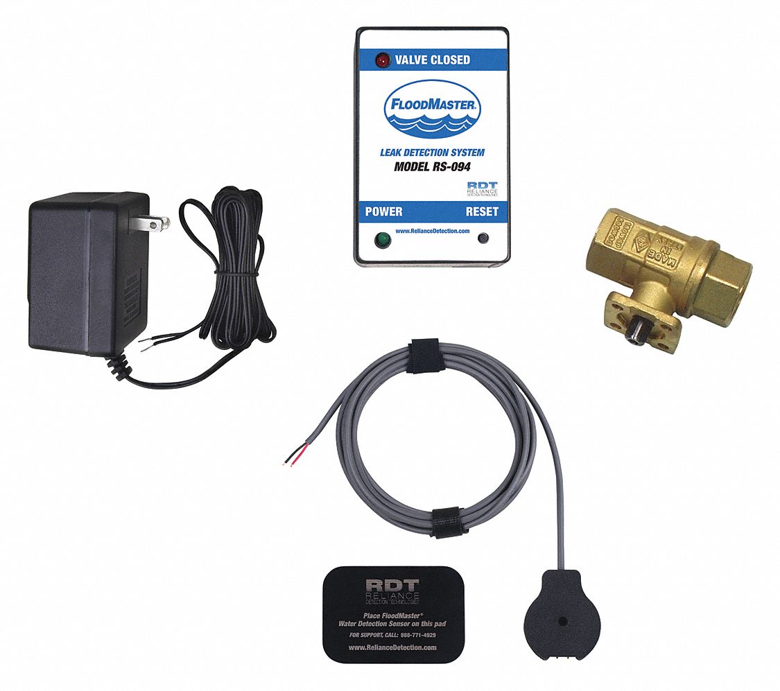 Detection and Alarm Shutoff System: 1/2 in Pipe Size, NPT, Brass Valve/High Impact ABS