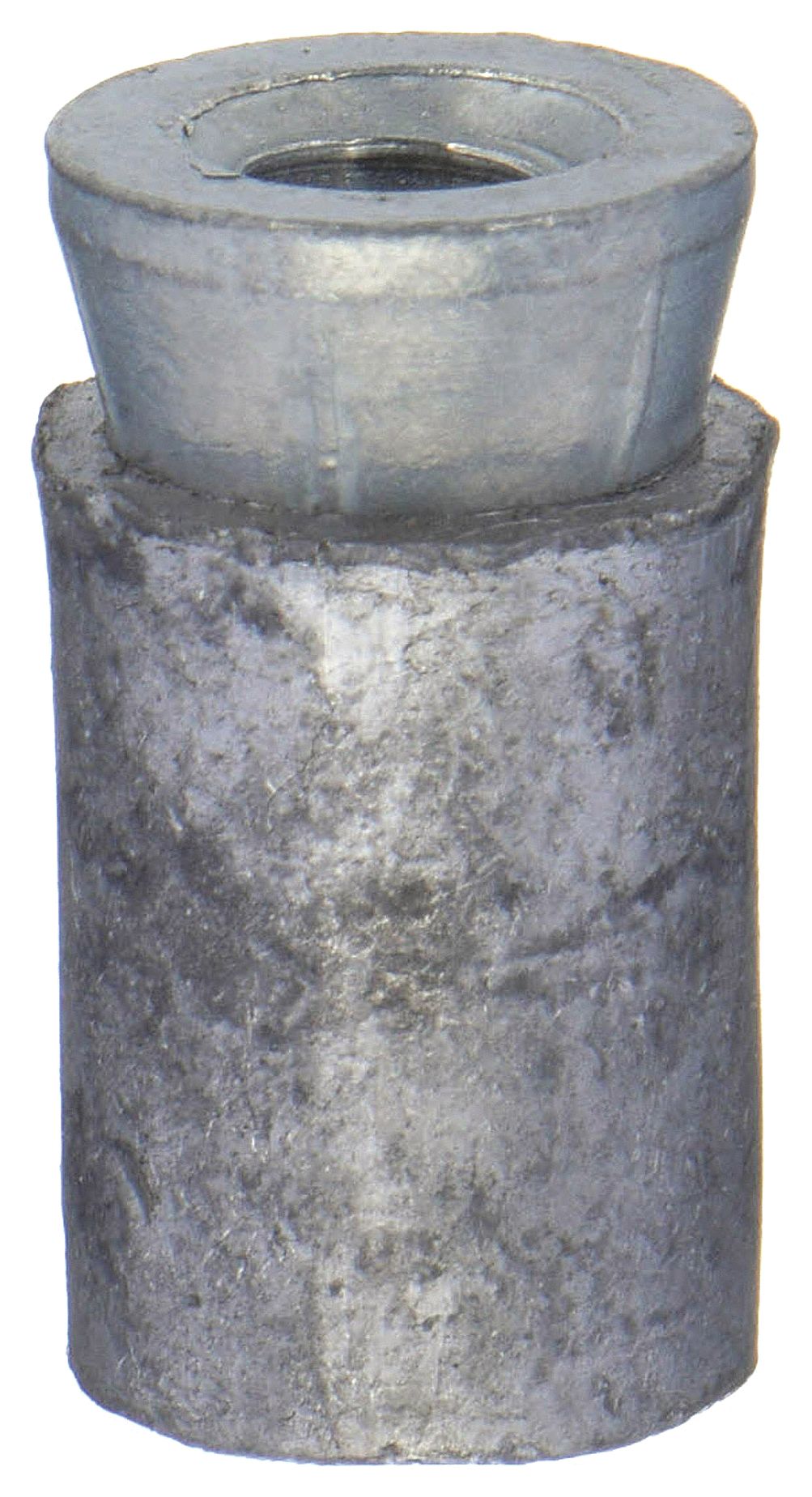 Caulking Anchor: 5/16" Thread Size, 1 in Overall Lg, 5/8 in Dia, Zamac Alloy, 25 PK