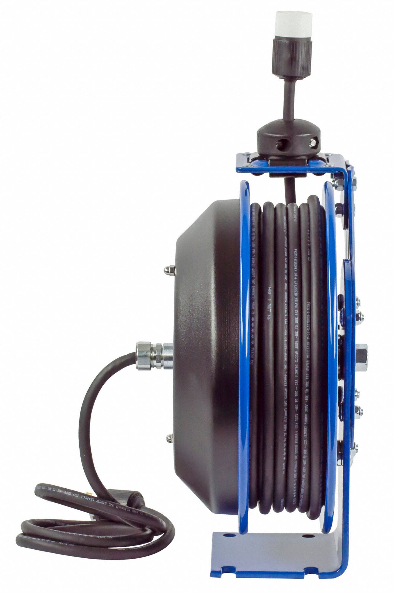 COXREELS Retractable Cord Reel, 120V AC, Single Industrial Connector