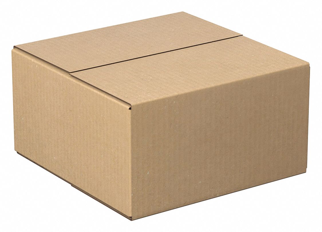 Shipping Box: 8 in Inside Lg, 8 in Inside Wd, 4 in Inside Ht, 32 ECT - Flat, Single Wall